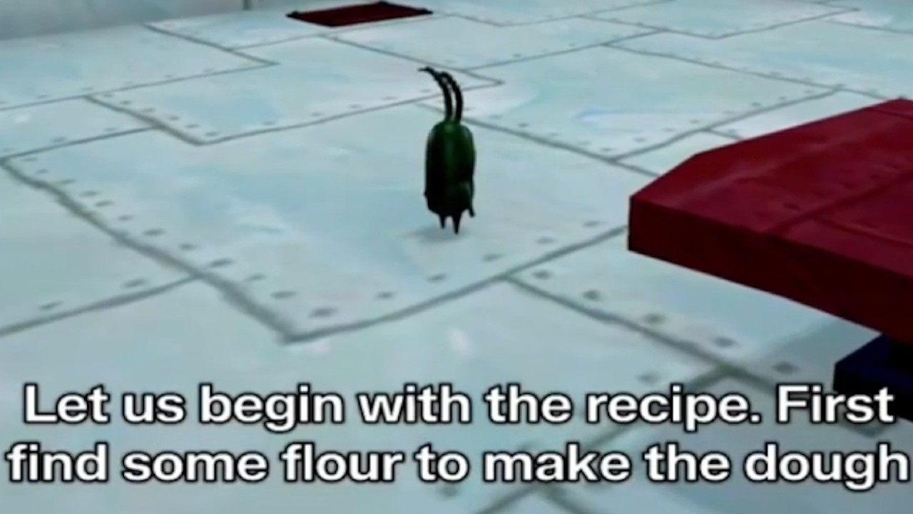 Plankton teaches the live chat how to make the perfect dough