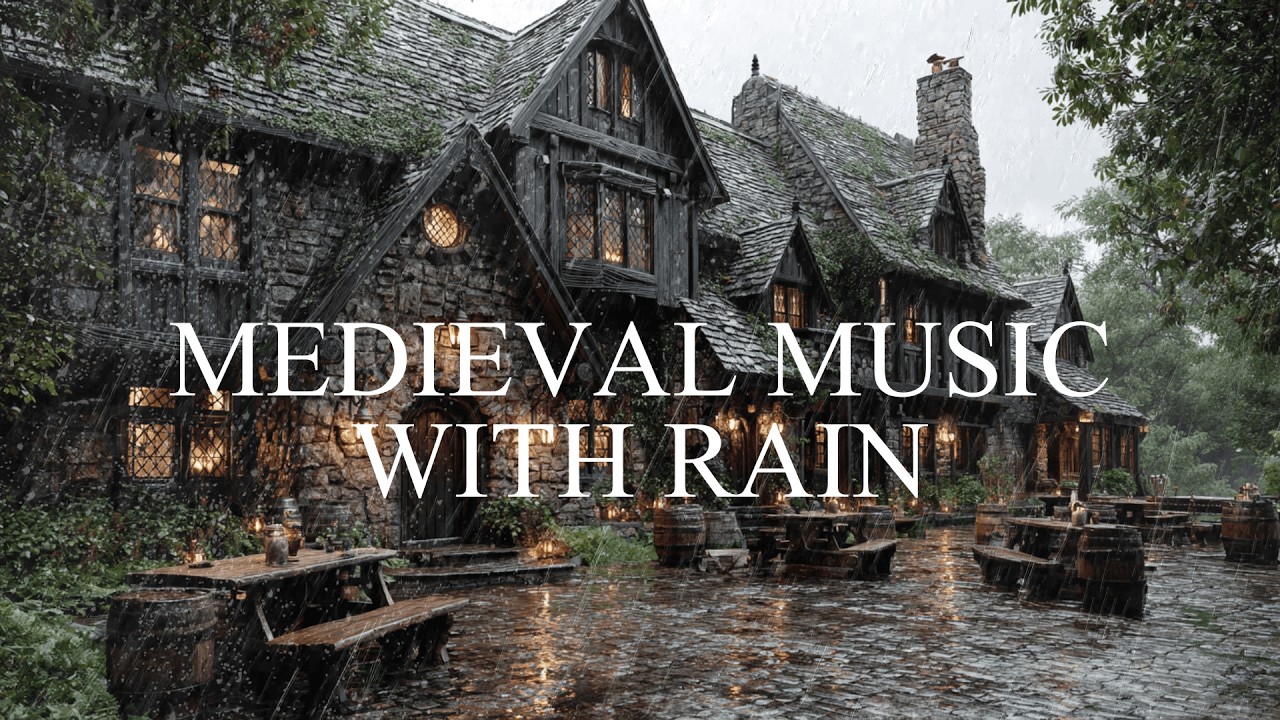 Celtic Medieval Music with Rain 🌧️ | Deep Sleep, Meditation & Calm
