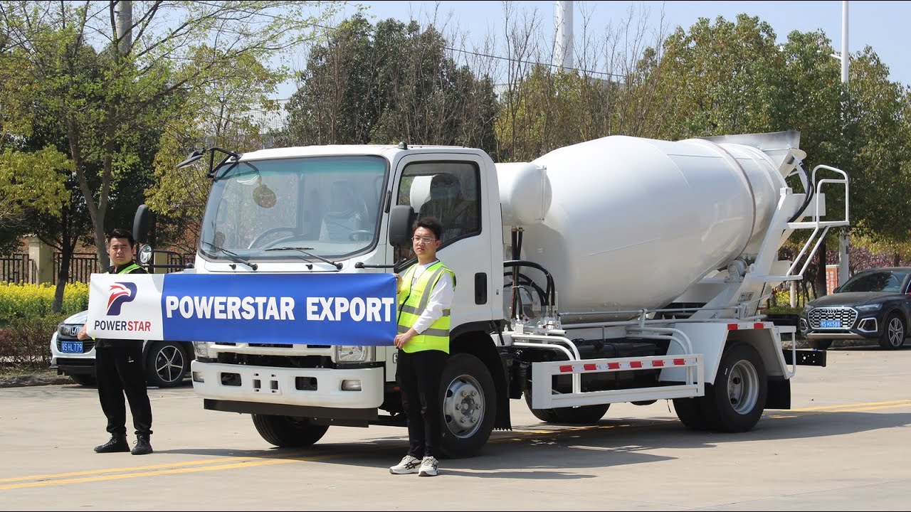 ISUZU ELF 3CBM mixer tank truck