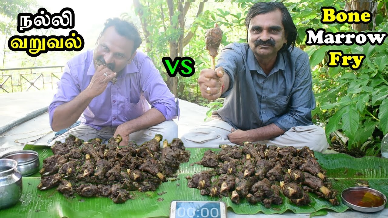 4 Kg Mutton Bone Marrow Eating Challenge | Daddy vs Subscriber | Food Challenge | Saapattu Raman |