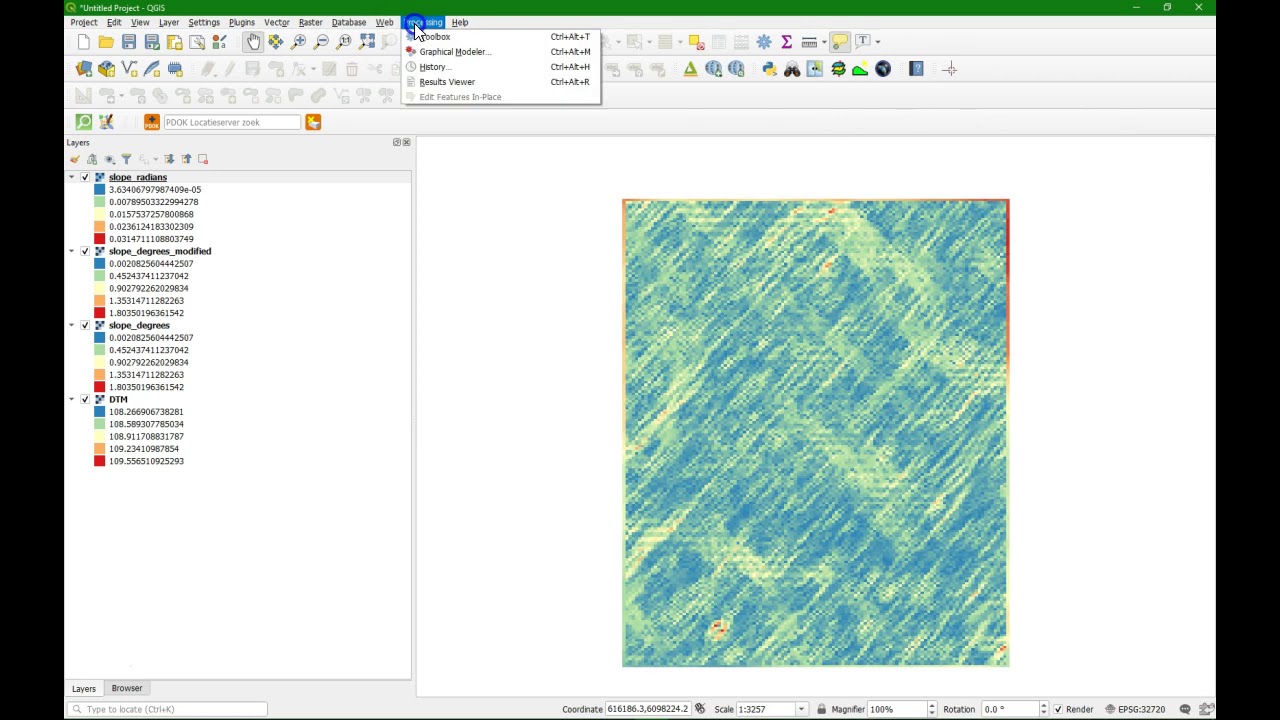 Calculate the Topographic Wetness Index in QGIS
