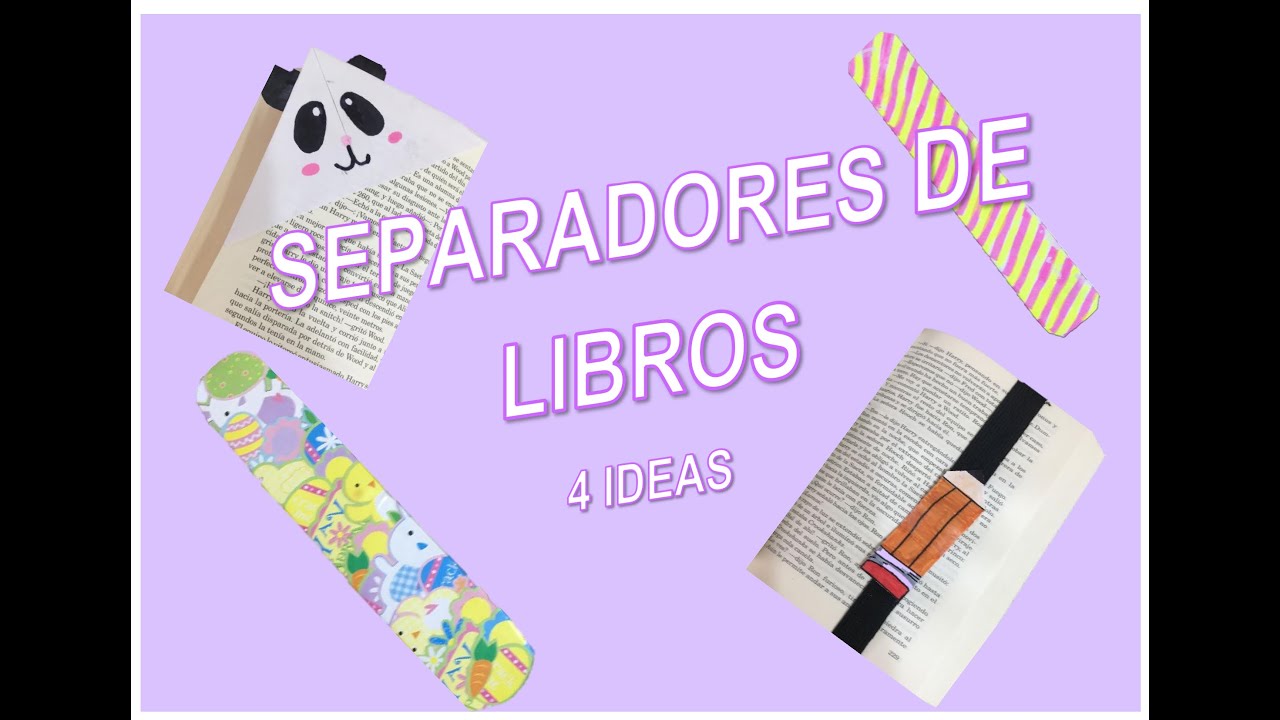4 Ideas de Separadores de Libros | Tutoriales Natalie