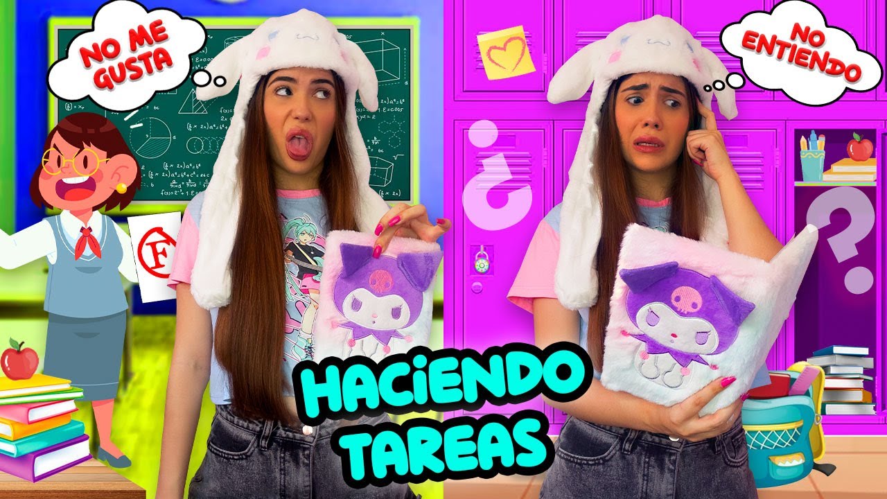 TIPOS de personas CUANDO hacen la TAREA😵‍💫🤣 | Ani Cat😻