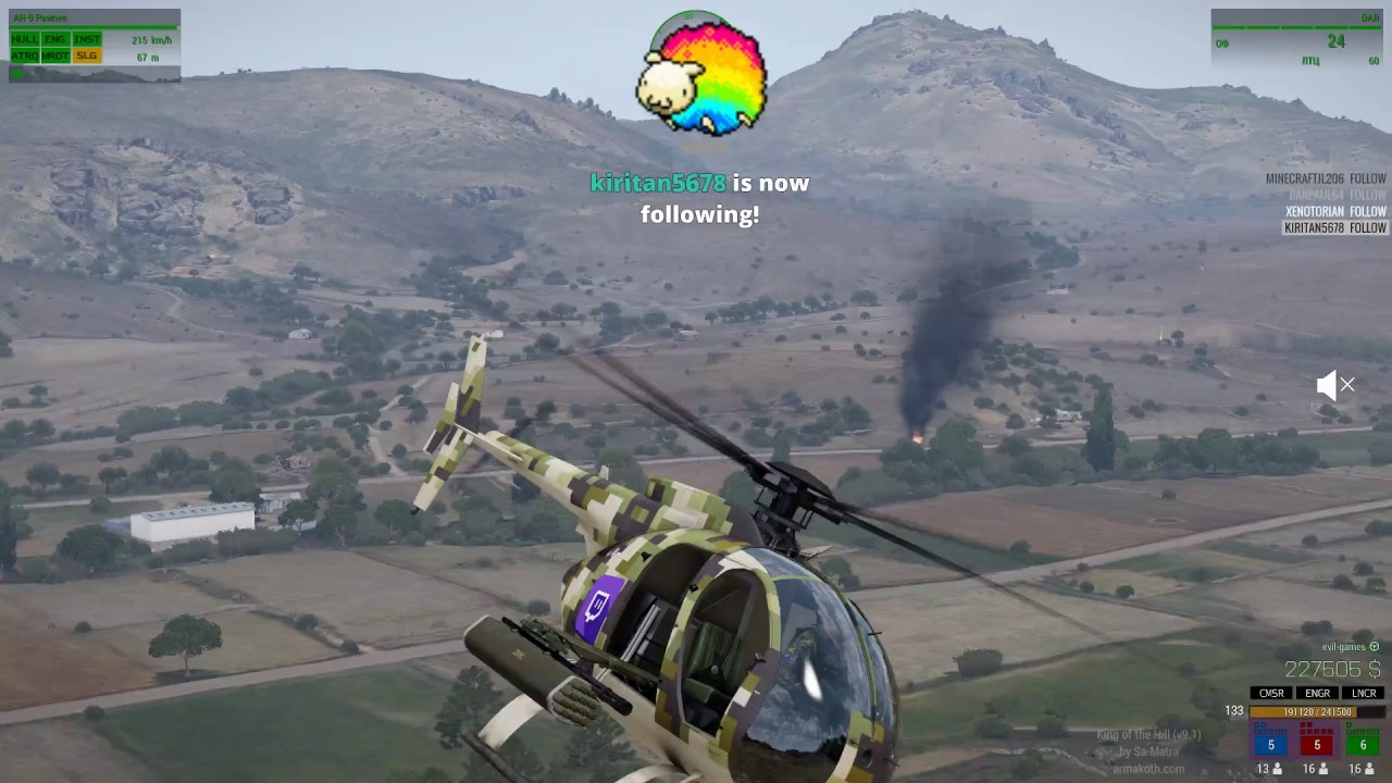 ArmA 3: King of the Hill / 60 FPS / HD / нагибаем на PAWNEE