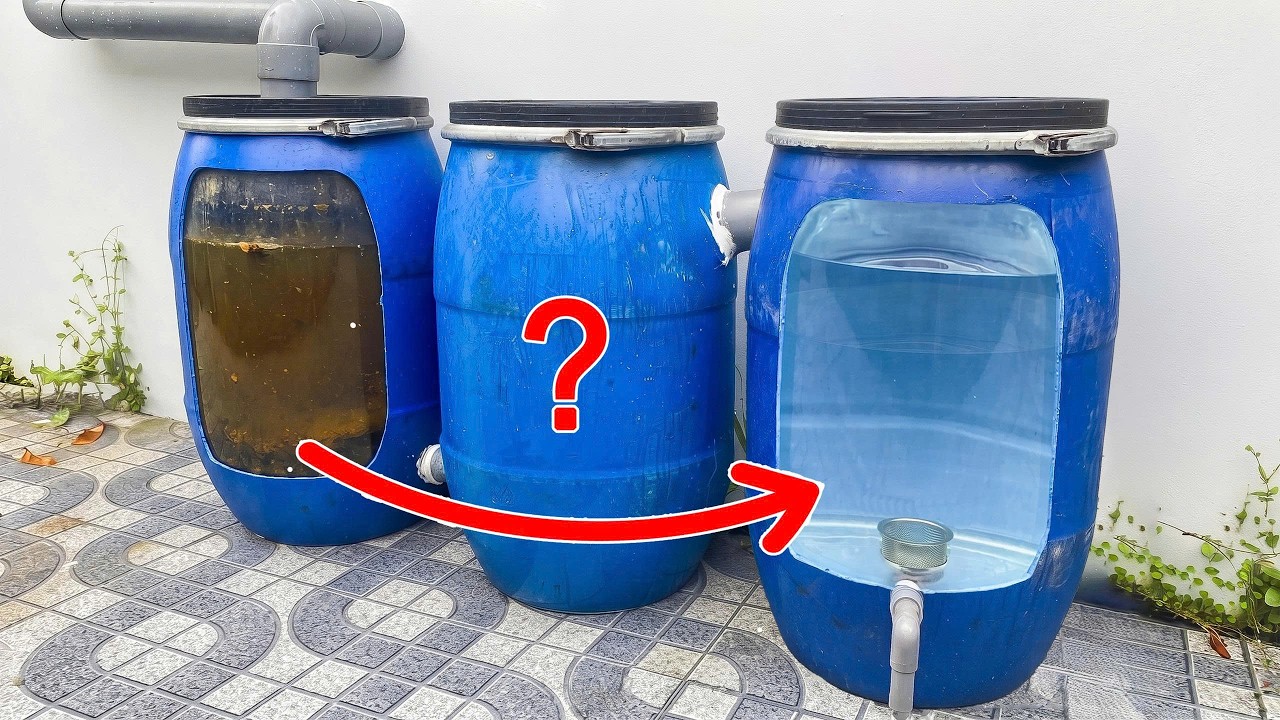 Water Filtration Breakthrough 2026! I Built a 3-Stage Home Water Filter with 100% Natural Materials
