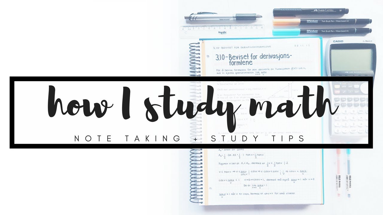 Как я делаю заметки и готовлюсь к математике | studytee