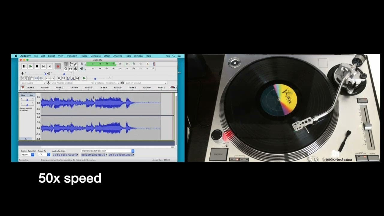 Audio-Technica AT-LP120-USB: перевод винила в цифровой формат с помощью Audacity на Mac (Mojave)