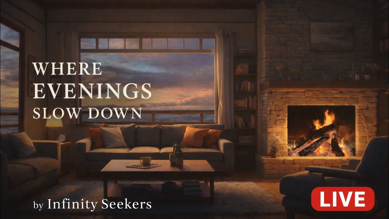 Cozy Fireplace Evenings 🔥 | Relax • Sleep • Study  by Infinity Seekers⚡️ Live Stream