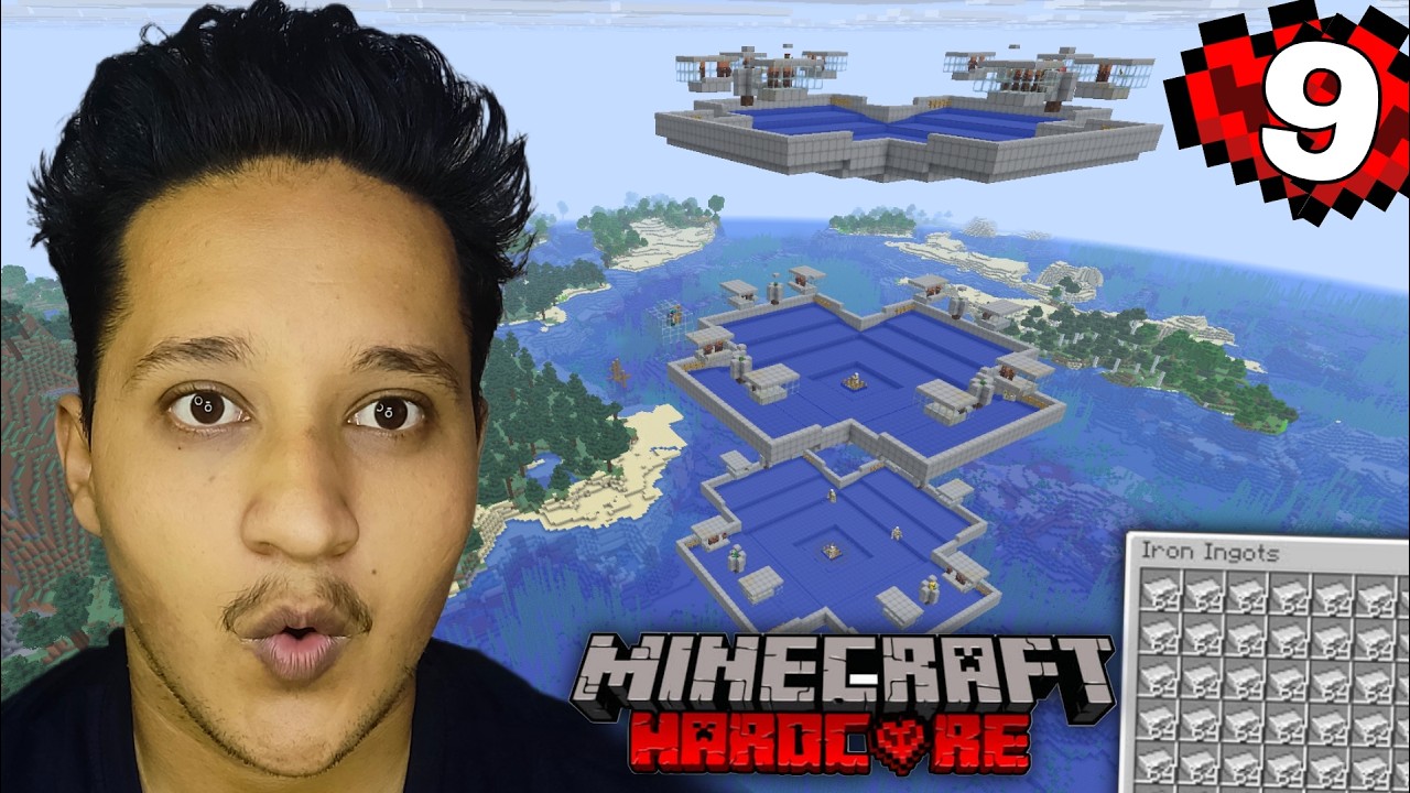 I Built a 10,000 Iron/Hour Iron Farm in Minecraft Hardcore 😱 | EP 9