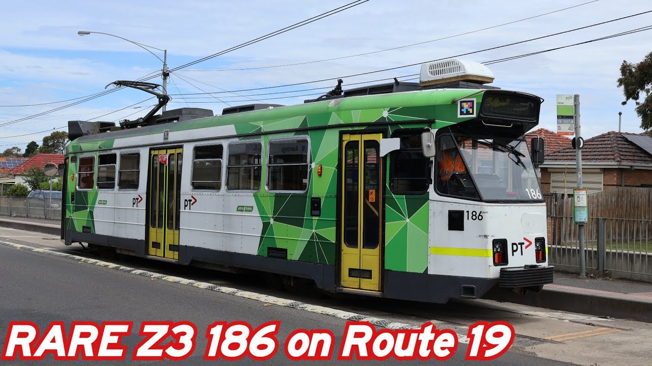 Melbourne Trams: EXTREMELY RARE Z3 (186) on Route 19 Driver View