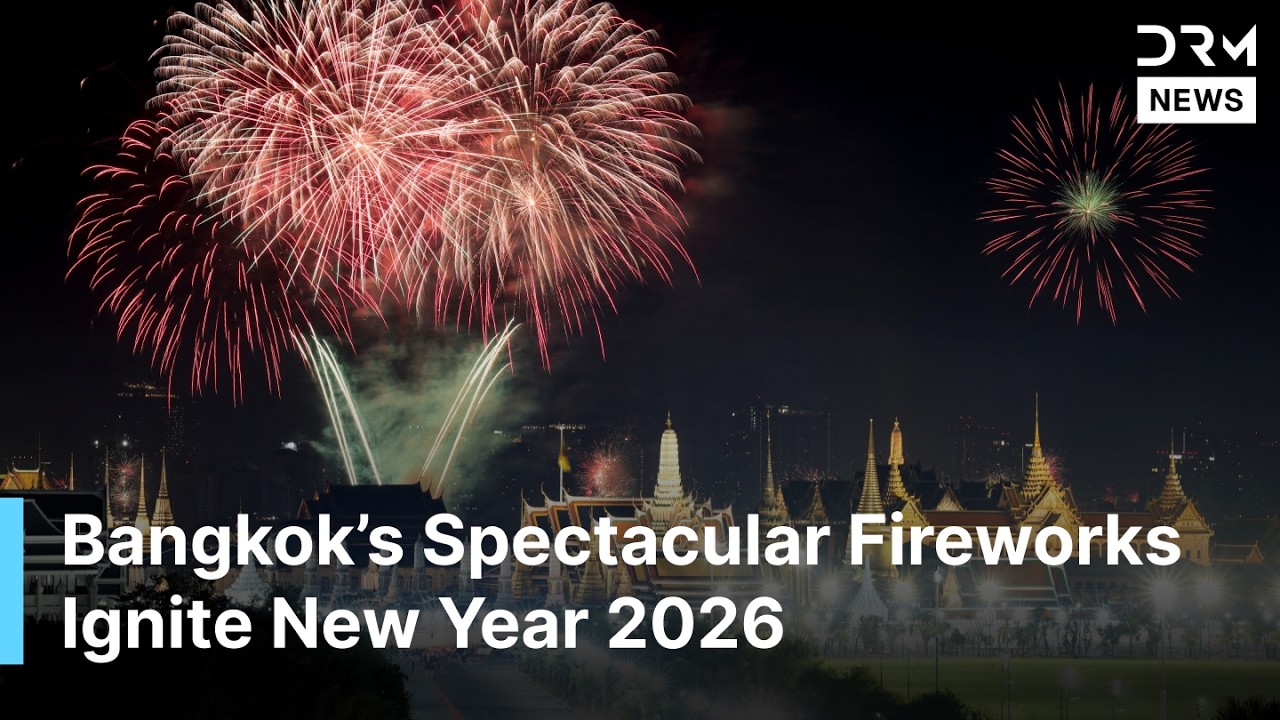 WATCH: Bangkok Welcomes 2026 with Explosive Fireworks Lighting Up the Chao Phraya River | AQ1G