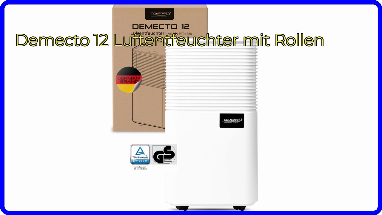 BEWERTUNG (2025): Demecto 12 Luftentfeuchter mit Rollen. WESENTLICHE Einzelheiten
