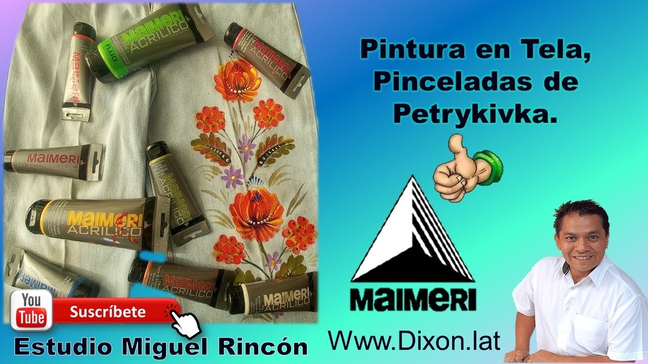 PINCELADAS de PETRYKIVKA en PINTURA EN TELA #FolkArt #Ucrania / Pintura Decorativa con Miguel Rinc&oacute;n