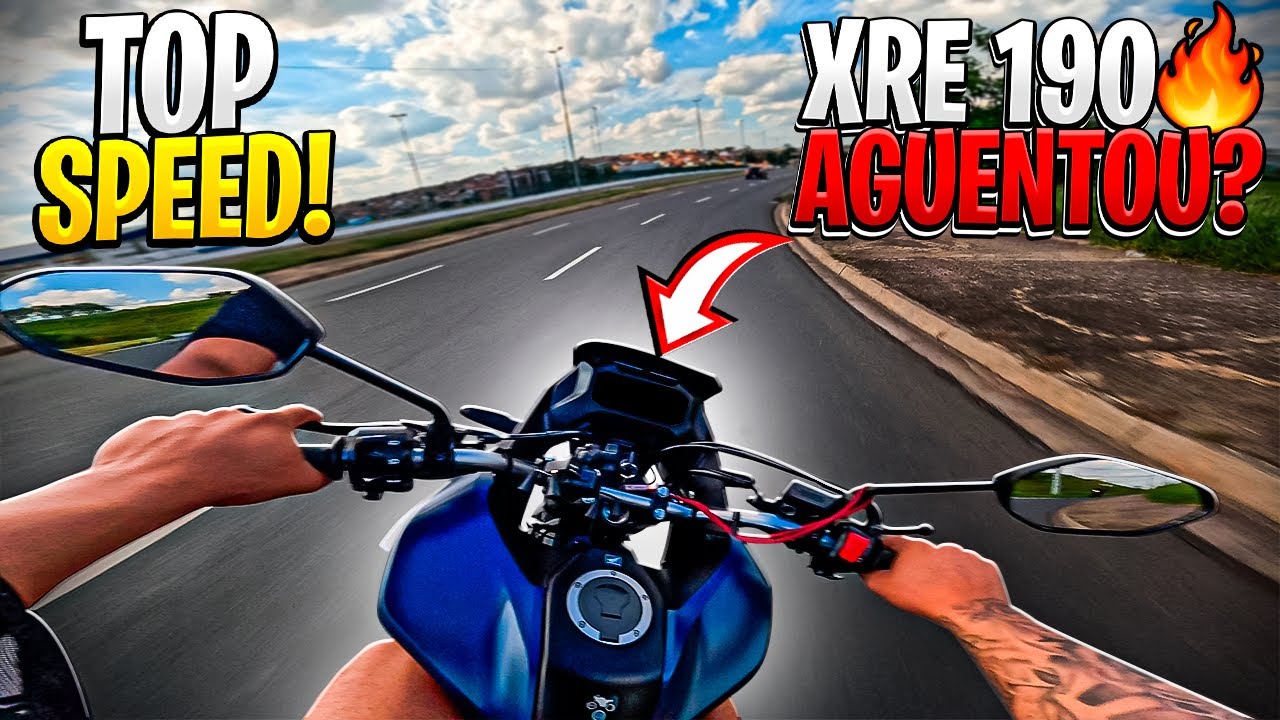 PRIMEIRO MOTOVLOG TESTANDO A XRE 2025 🔥 - TOP SPEED