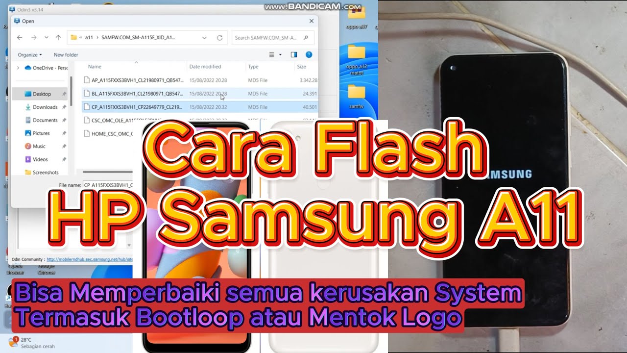 Cara Flash Samsung A11 - Samsung A11 bootloop, Mentok Logo Flash seperti ini saja Hp kembali normal