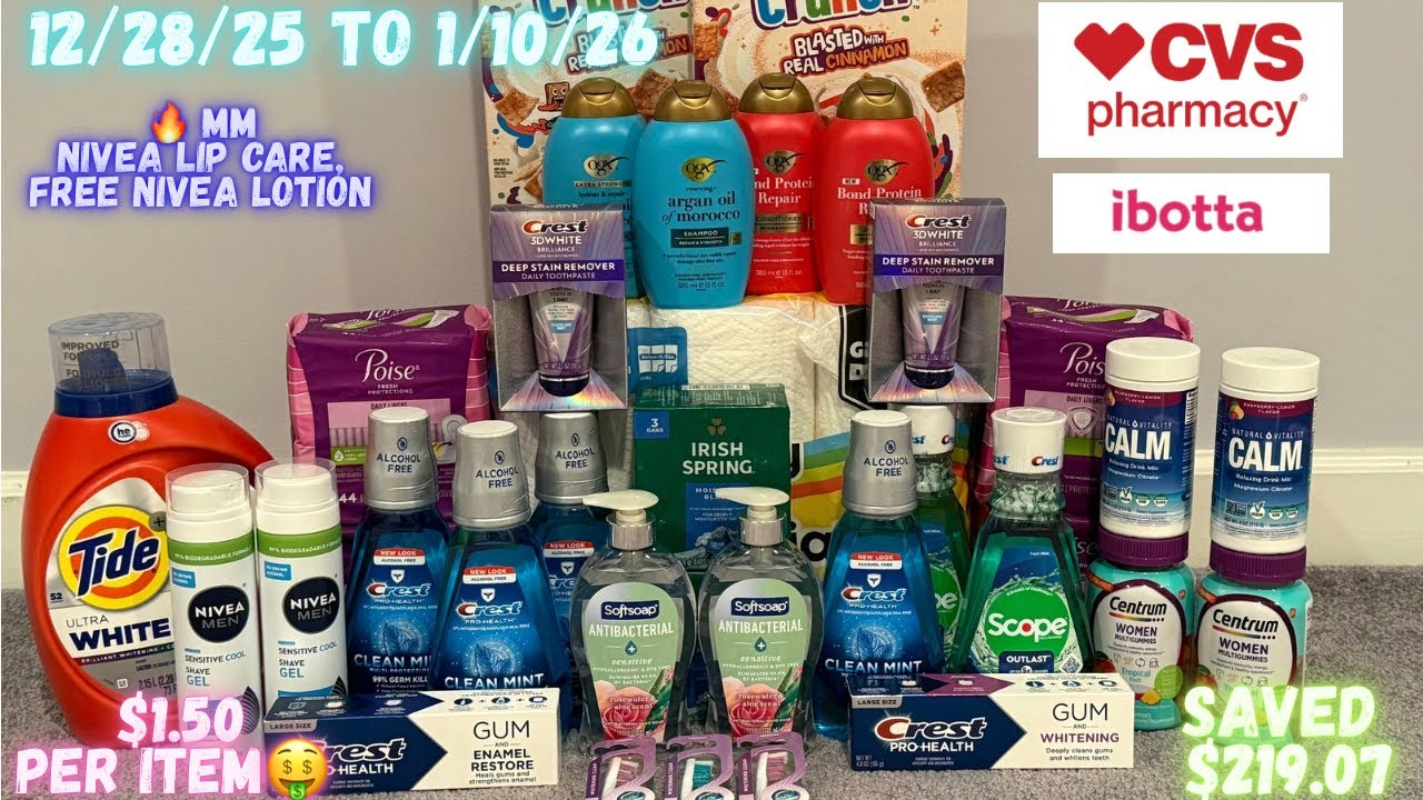 Покупки в CVS с 18.12 по 10.01.26 | 🔥Неанонсированная акция MM на Nivea |Дешевые средства для ухо...