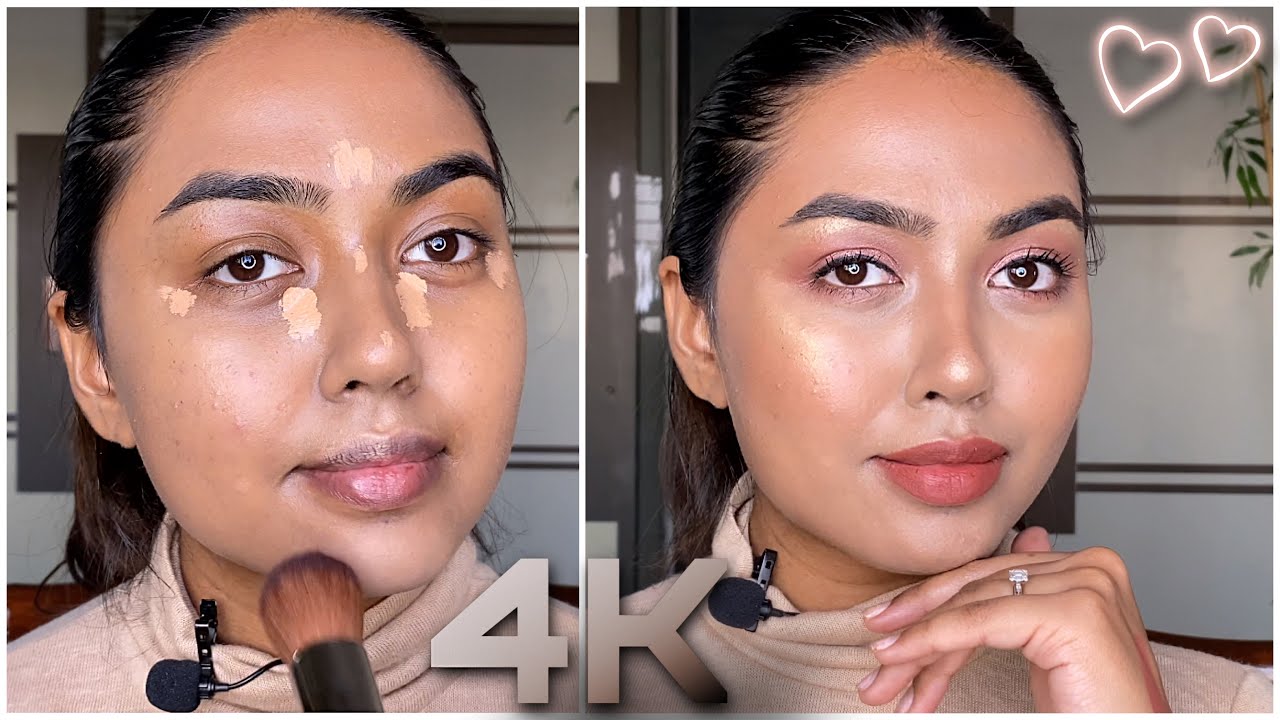 ✨THE CLEAN MAKEUP LOOK 4K✨NO MAKEUP - MAKEUP LOOK ON DUSKY/BROWN SKIN TUTORIAL |EVERYDAY MAKEUP LOOK