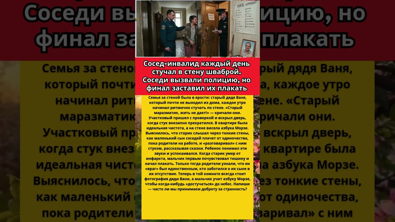Стучал шваброй 10 лет. Шокирующая тайна соседа-инвалида