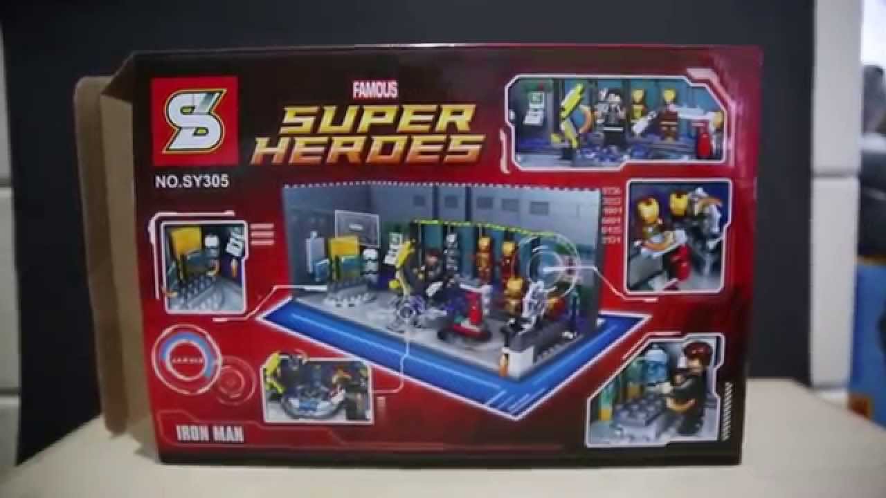 Lego Marvel Superheroes Iron Man Hall of Armors Sheng Yuan Bootleg SY305 Review