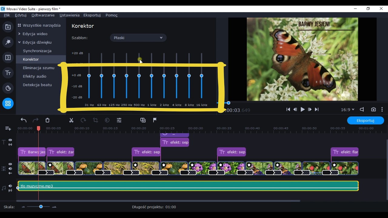 #Movavi Video Editor: Podkład muzyczny.