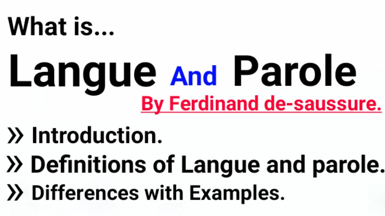 What is langue and parole? #Difference_between_langue_and_parole #langue #parole #Langue_vs_parole
