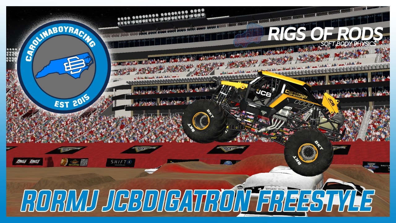 RigsOfRodsMonsterJam JcbDigATron Freestyle