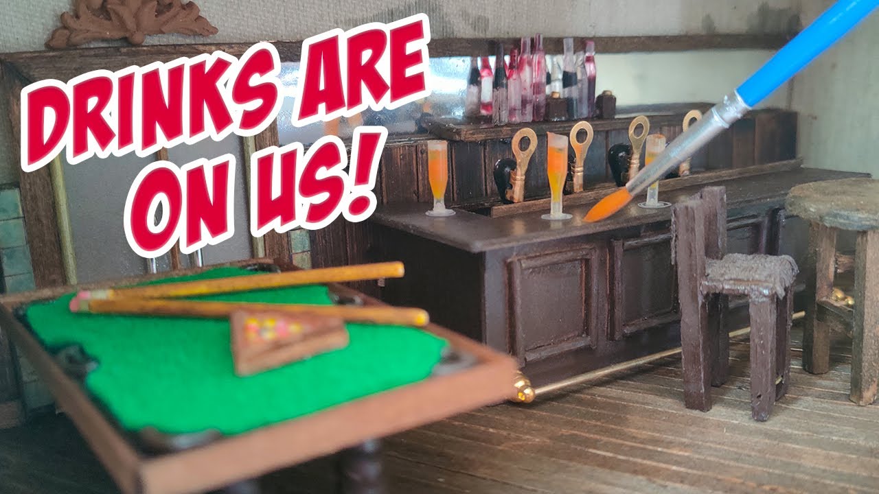 The Suitcase Hotel - Part 2 - DIY Miniature Bar - Miniature Bar - How to Make a Miniature Pub