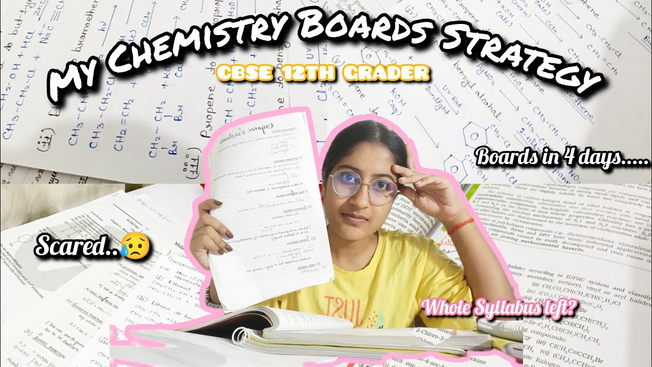 ⏰💯Strategy for my chemistry board exam🔥✨Only four day left|It is hectic.😭⏰#cbse#motivation#song#12th