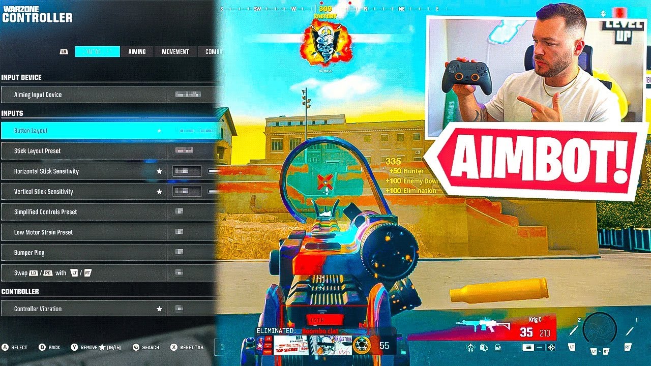 NEW WARZONE Aim Assist Settings Make Controller Players Overpowered! 🎮 (BO6 Best Settings)