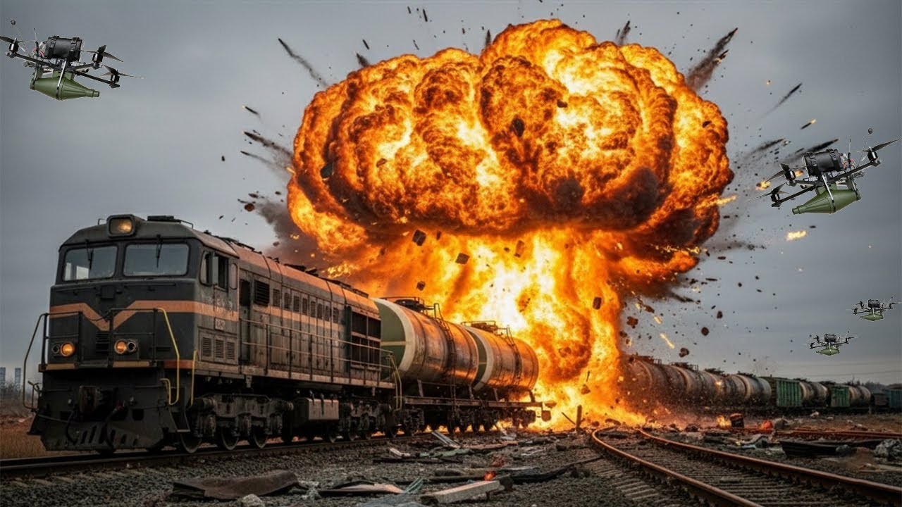 Ukrainian Drones STRIKE Russian Fuel Train – Then THIS Happened…! 