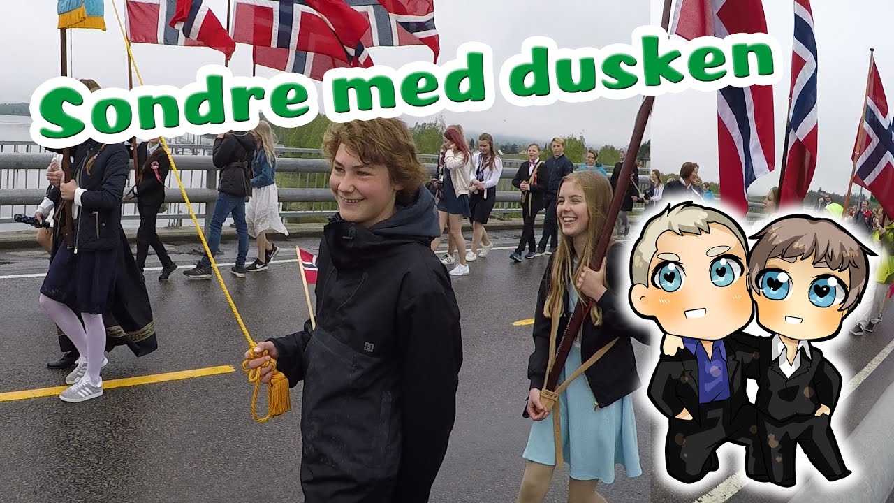 Sondre med dusken på 17. mai 2017
