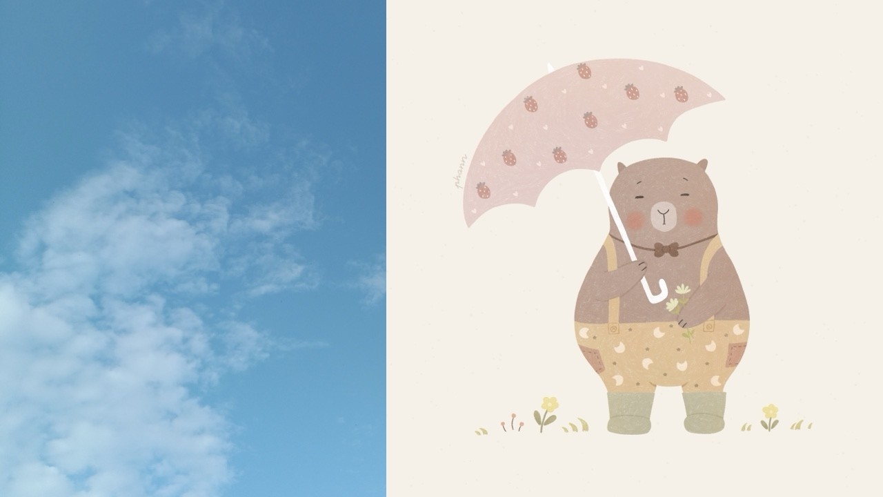 Drawing an adorable capybara enjoying spring | timelapse illustration