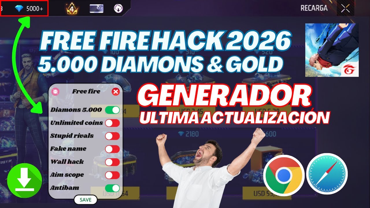 NUEVO MOD MENU GRATIS FREE FIRE ✅ DIAMANTES INFINITOS NUEVA ACTUALIZACION 2026 de FREE FIRE 💎 fácil