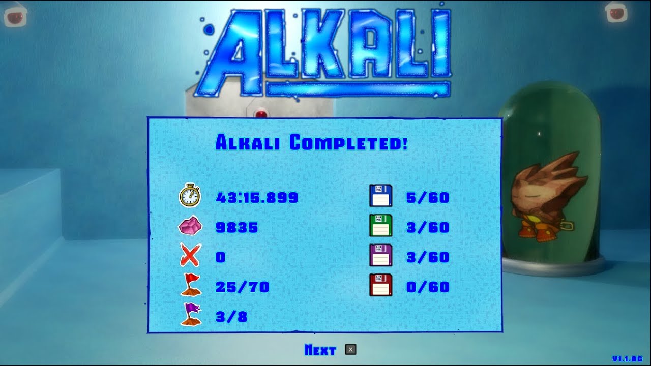 [Alkali] Any% (Ending A) Deathless in 43:15.899 IGT