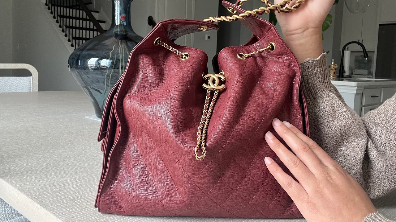 ASMR Bag Rummaging | Chanel 25 Medium Handbag | Close-up Review |Babalabags.co