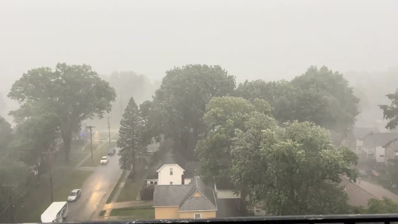 Close Lightning Strikes | Strong Thunderstorm | 7/26/2023