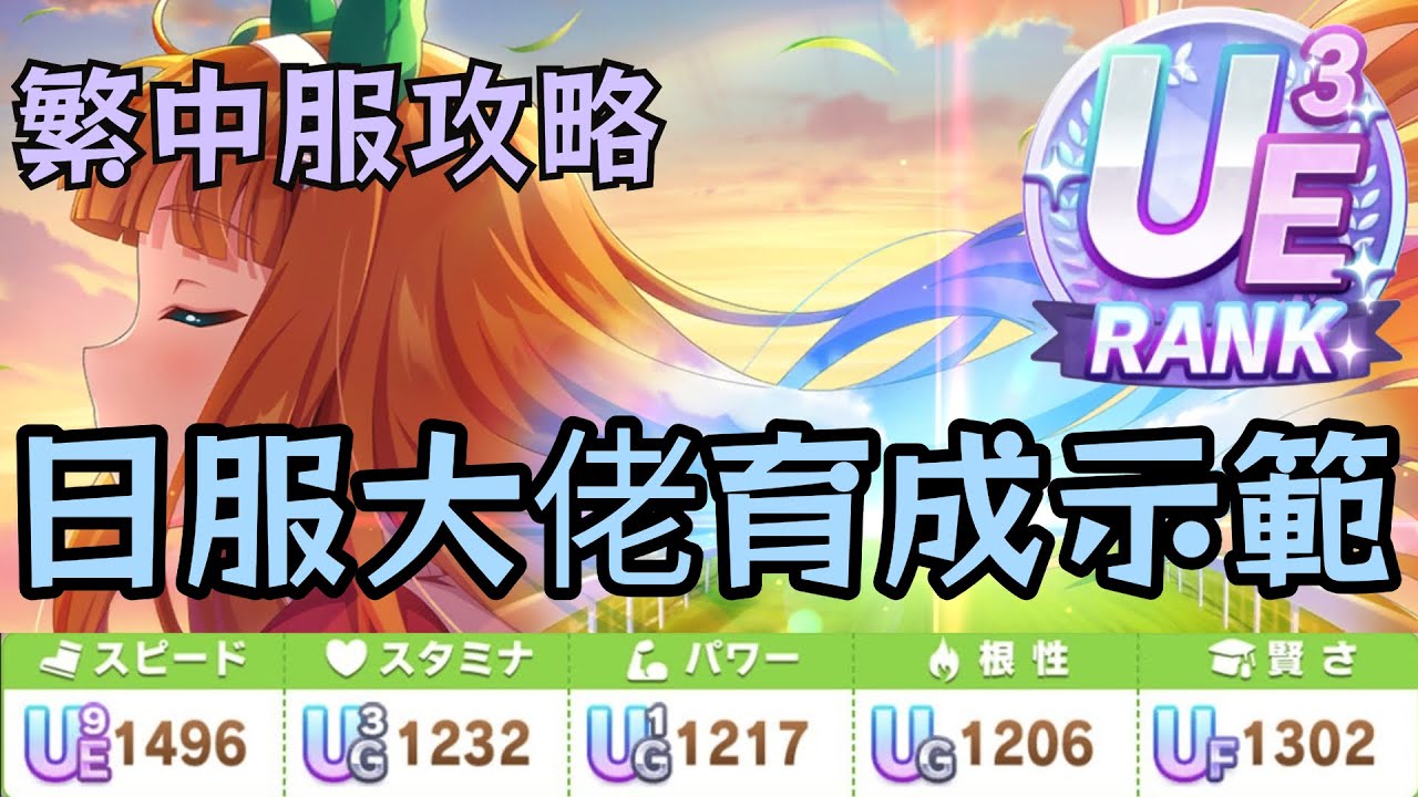 【賽馬娘】女神杯UE攻略！日服大佬しゃふさん親身育成示範(中文字幕)