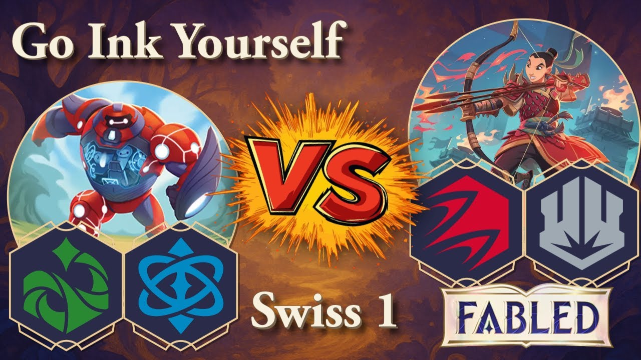 Emerald Sapphire vs Ruby Steel Mulan | The Go Ink Yourself Lorcana Championship | Swiss 1!