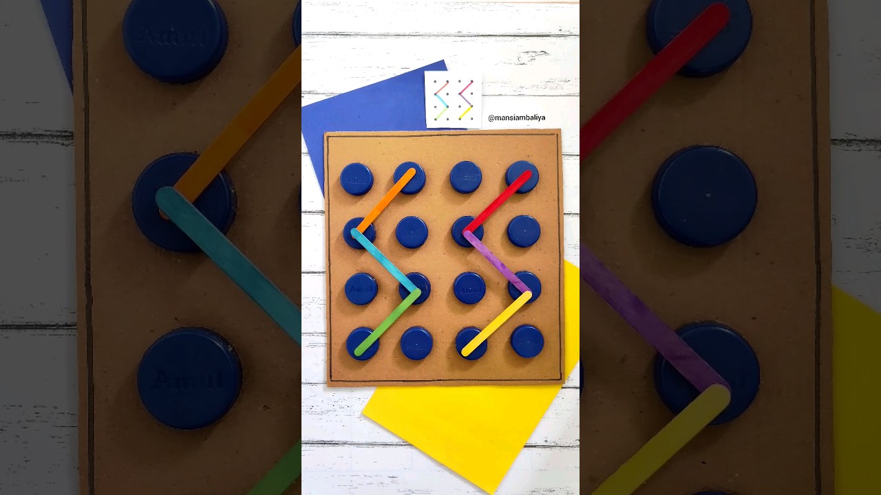 Patterning with Bottle cap Geo Board #kidsactivityidea #kidsactivitiy#earlylearning #mathactivities