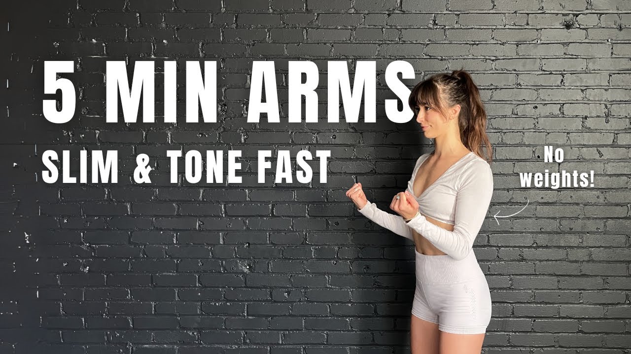 5 MIN ARM SLIMMER – No Weights, No Pushups | Toned Arms Workout