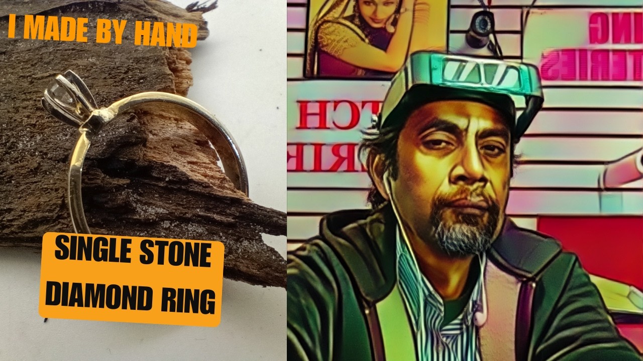 Handmade Single stone Diamond ring,  How to make Diamond ring