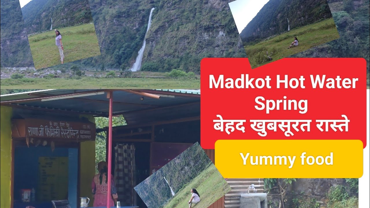 Madkot Hot Water Spring and a hidden water spring near waterfall and tasty food at local dhaba#love 