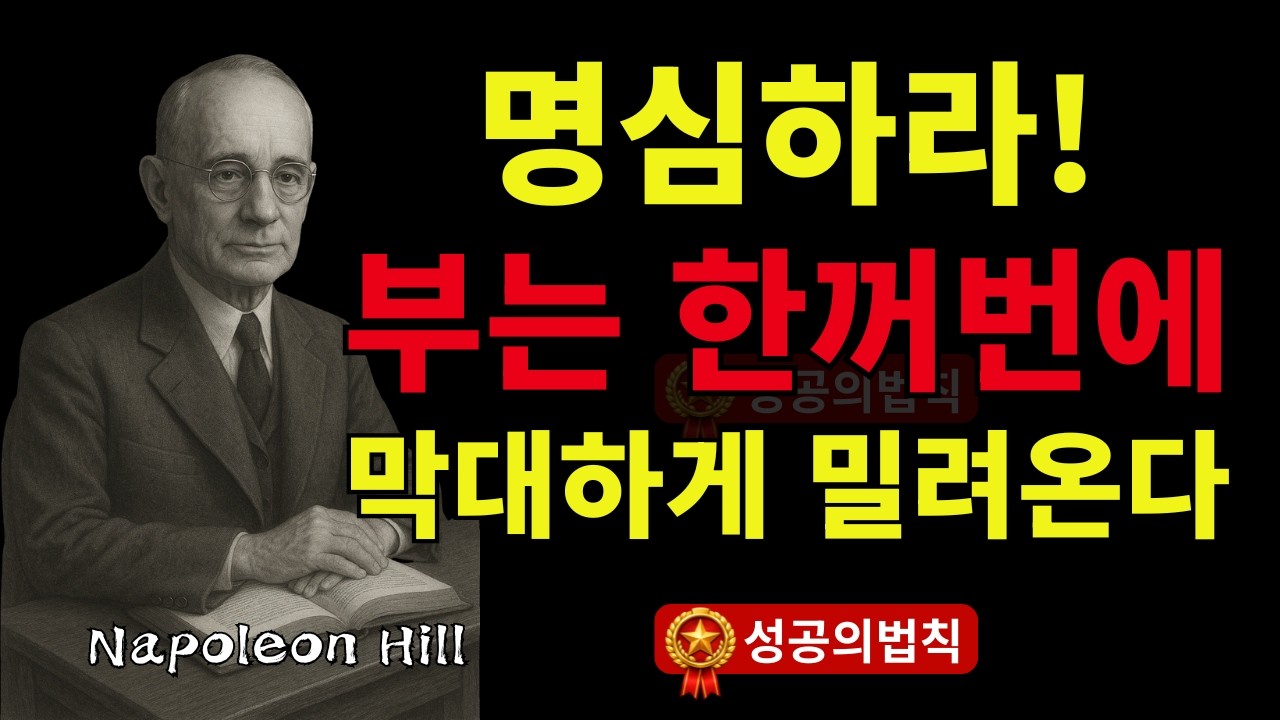 122_명심하라. 부는 한꺼번에 막대하게 밀려온다  | 나폴레온 힐
