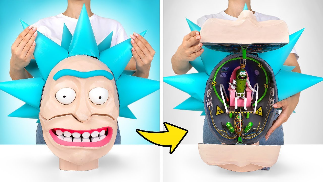 Qui se cache dans la tête de Rick ? Un bricolage inhabituel en carton !