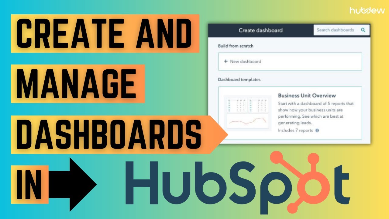 Как создавать и управлять панелями мониторинга в HubSpot