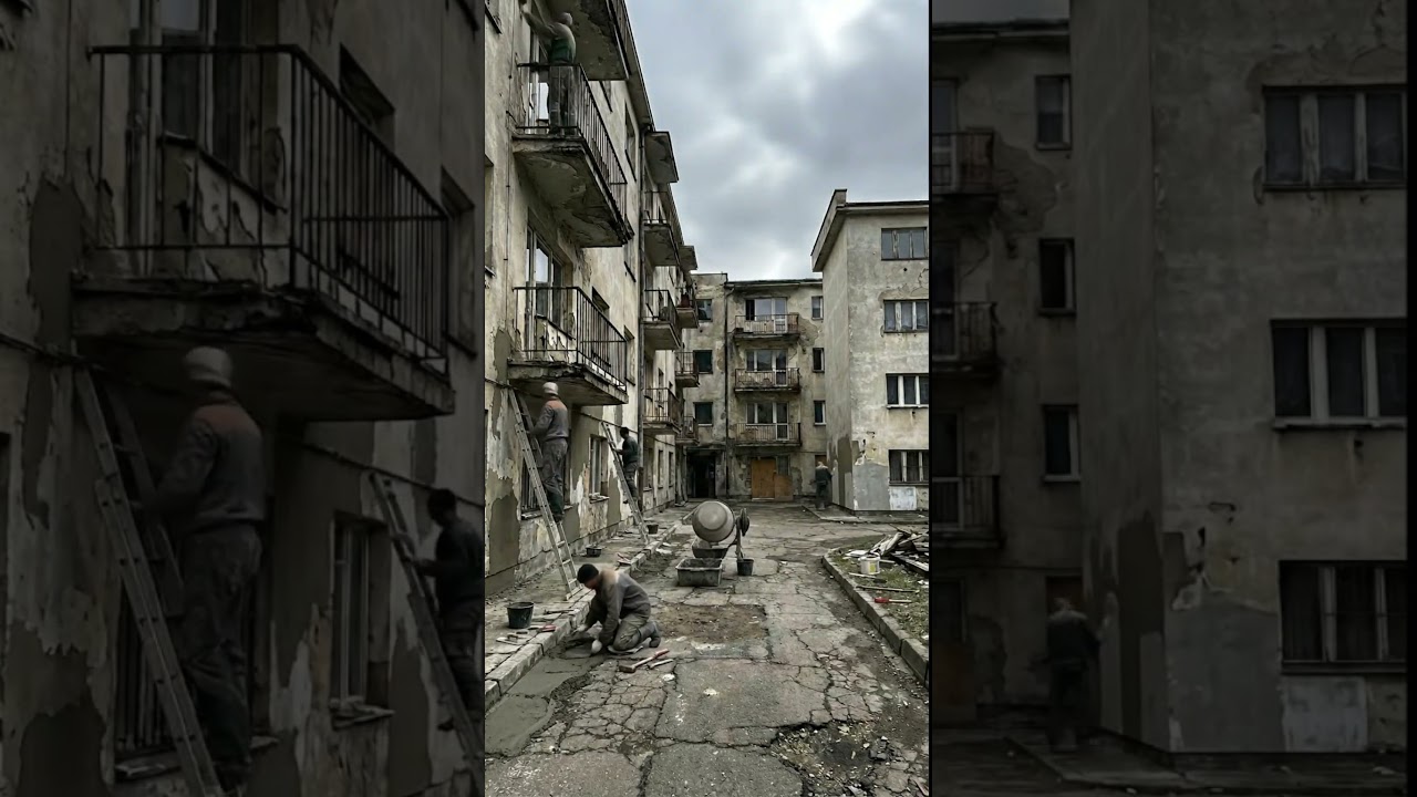From Deteriorated Housing Block to Green Livable Community | Human-Powered Renovation Timelapse