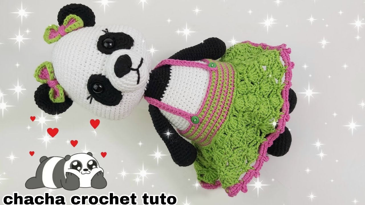 Tuto panda amigurumi au crochet. Partie 2: les bras, la queue, les jambes  et le corps