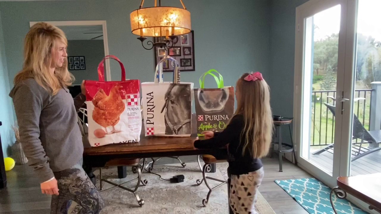 DIY Shopping Bags Using Grain & Feed  Bags!