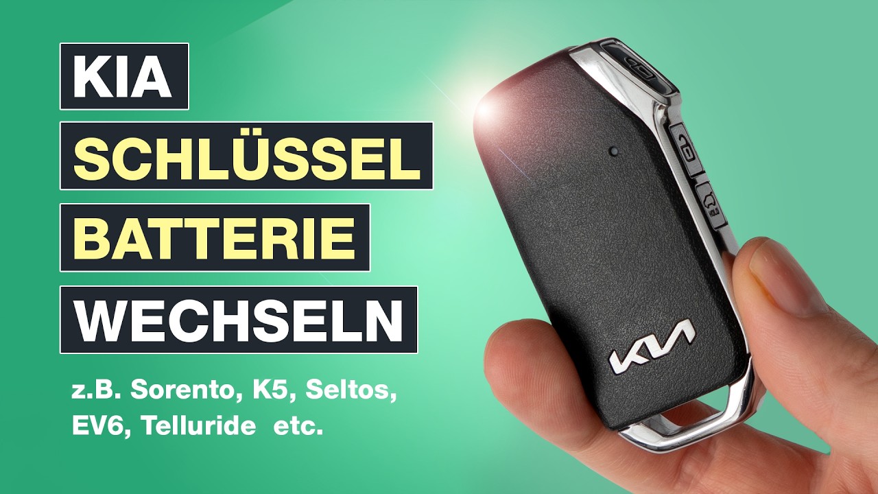 Kia Sportage Schlüssel Batterie wechseln ✔ Auch für Sorento, K5, Seltos, EV6, Telluride und mehr