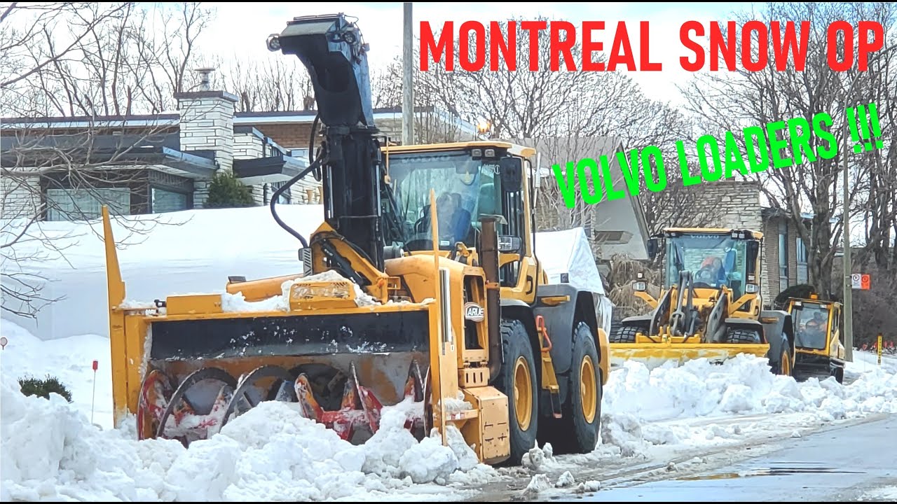 ❄️Montreal Snow Removal Operation 2025 #21 | AHU | Two Larue D65 Snowblowers, Volvo L90H, L70H
